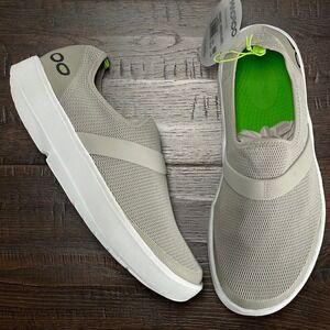 OOFOS Oomg Low Womens 8 Grey Mesh Recovery Comfort Slip-On Shoes Casual NWT